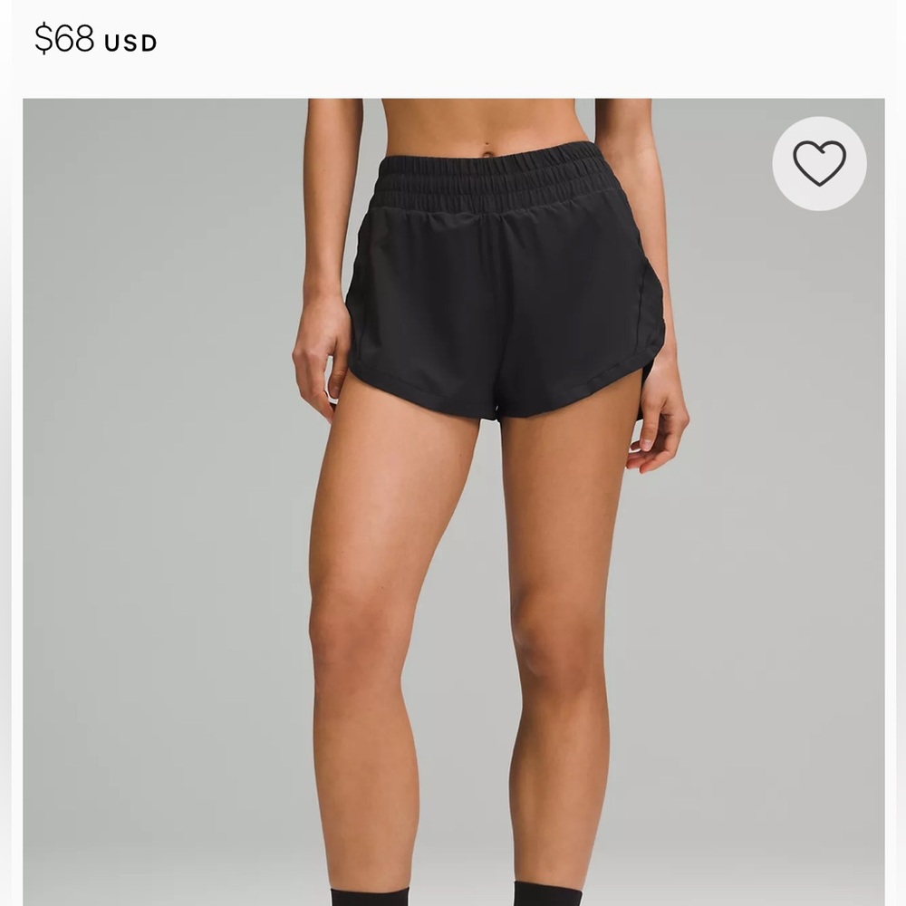 Lululemon track that high rise running short 5”